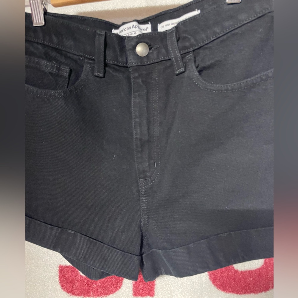 American Apparel High Waisted Cuff Denim Shorts sz 29 - Picture 5 of 5